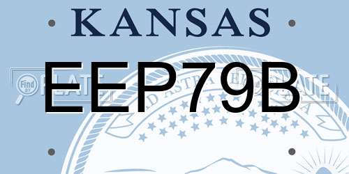 EEP79B Kansas License Plate