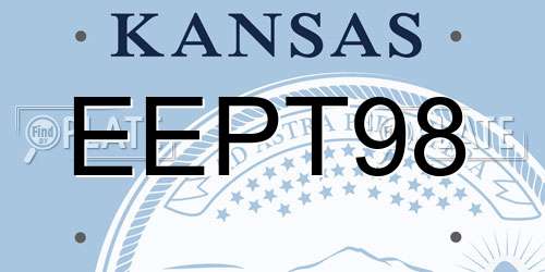 EEPT98 Kansas License Plate