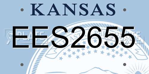 EES2655 Kansas License Plate