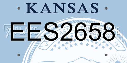 EES2658 Kansas License Plate