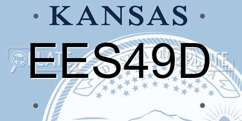 EES49D Kansas License Plate