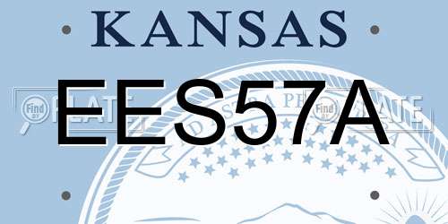 EES57A Kansas License Plate
