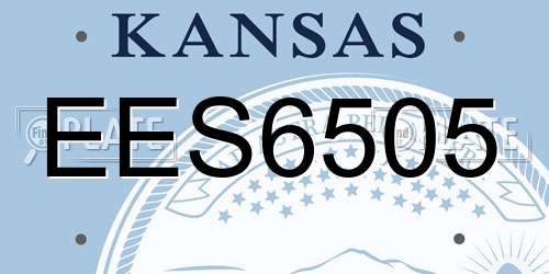 EES6505 Kansas License Plate