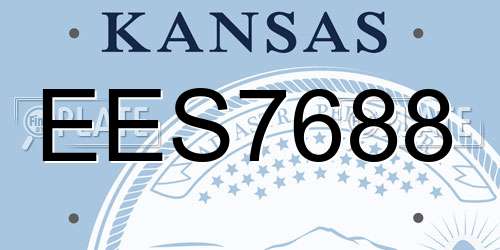 EES7688 Kansas License Plate