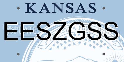 EESZGSS Kansas License Plate