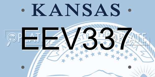 EEV337 Kansas License Plate