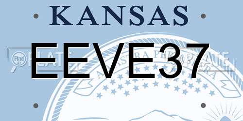 EEVE37 Kansas License Plate