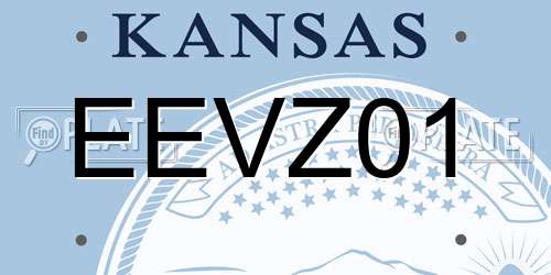 EEVZ01 Kansas License Plate