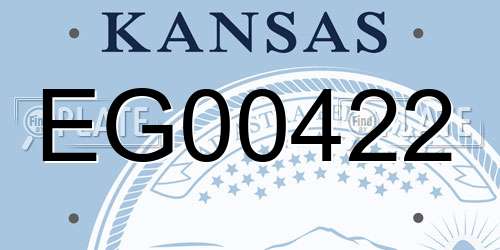 EG00422 Kansas License Plate