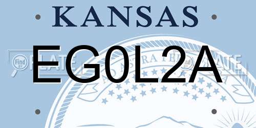EG0L2A Kansas License Plate