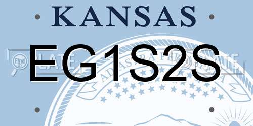 EG1S2S Kansas License Plate