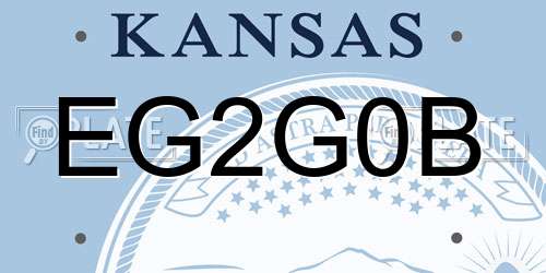 EG2G0B Kansas License Plate