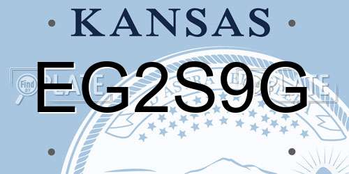 EG2S9G Kansas License Plate