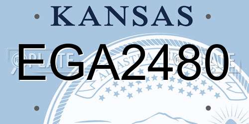 EGA2480 Kansas License Plate
