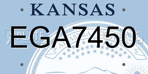 EGA7450 Kansas License Plate
