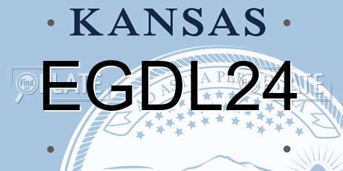 EGDL24 Kansas License Plate