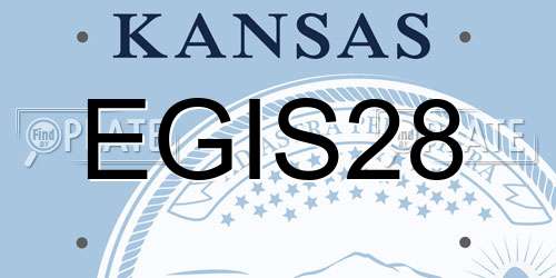 EGIS28 Kansas License Plate