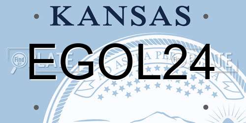 EGOL24 Kansas License Plate