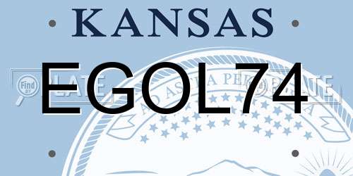 EGOL74 Kansas License Plate
