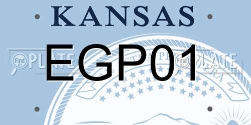 EGP01 Kansas License Plate