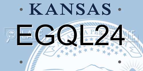 EGQL24 Kansas License Plate
