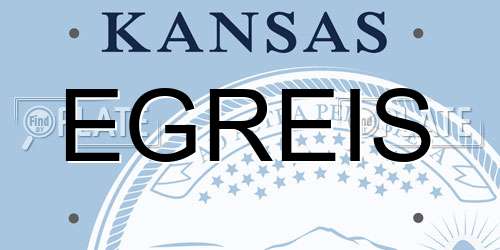 EGREIS Kansas License Plate