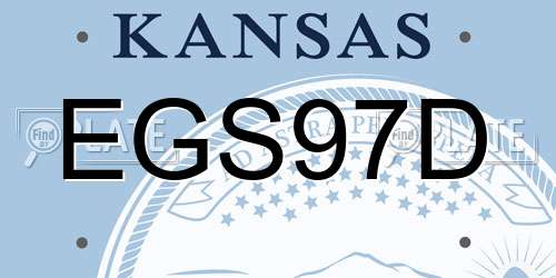 EGS97D Kansas License Plate