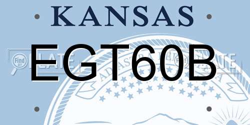 EGT60B Kansas License Plate