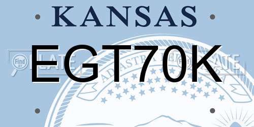 EGT70K Kansas License Plate