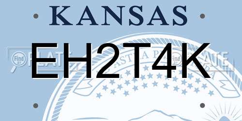 EH2T4K Kansas License Plate