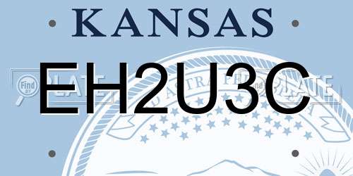 EH2U3C Kansas License Plate