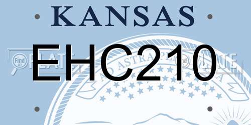 EHC210 Kansas License Plate