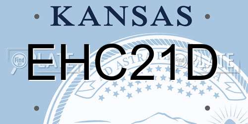 EHC21D Kansas License Plate