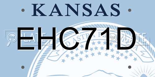EHC71D Kansas License Plate