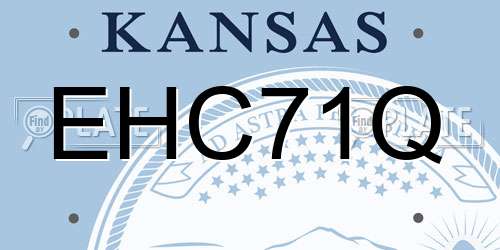 EHC71Q Kansas License Plate