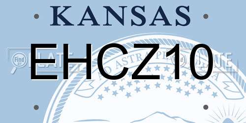 EHCZ10 Kansas License Plate