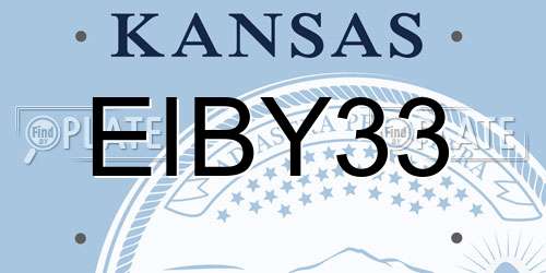 EIBY33 Kansas License Plate