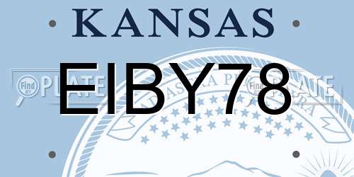 EIBY78 Kansas License Plate
