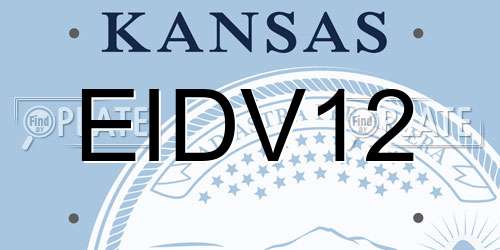 EIDV12 Kansas License Plate