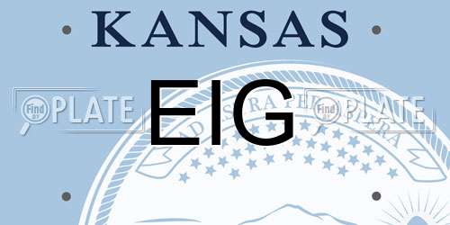 EIG Kansas License Plate