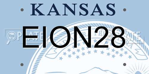 EION28 Kansas License Plate