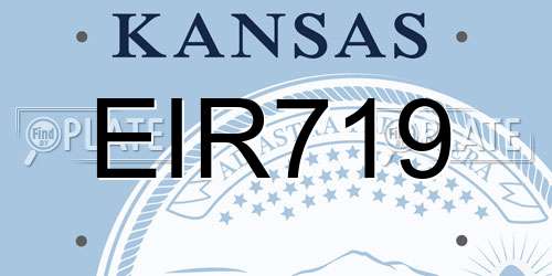 EIR719 Kansas License Plate