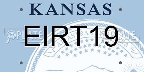 EIRT19 Kansas License Plate