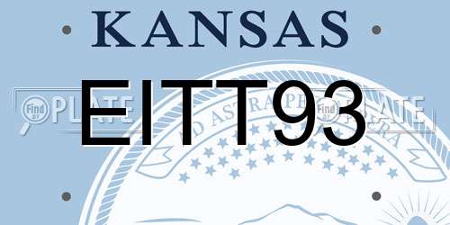 EITT93 Kansas License Plate