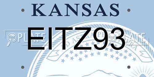 EITZ93 Kansas License Plate