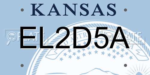 EL2D5A Kansas License Plate