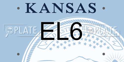 EL6 Kansas License Plate
