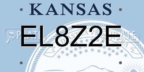 EL8Z2E Kansas License Plate