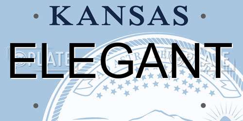 ELEGANT Kansas License Plate