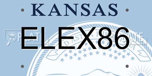 ELEX86 Kansas License Plate